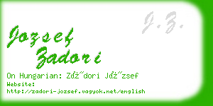 jozsef zadori business card